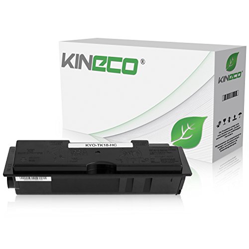 Toner kompatibel mit Kyocera TK-18 TK18 für Kyocera FS-1118MFP, FS-1020DN, FS-1018MFP, CS-1815, CS-1820-370QB0KX - Schwarz 7.200 Seiten von Kineco