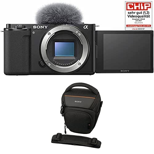 Bundle aus Sony Alpha ZV-E10 | APS-C spiegellose Wechselobjektiv-Vlog-Kamera, Schwarz + Sony LCS-AMB Kameratasche für Sony Alpha-Kamera, Schwarz von Kinetic Sand