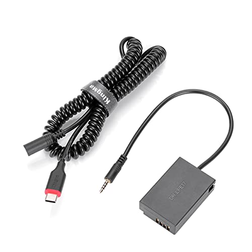 LP-E17 Dummy Akku USB Kamera Netzteil DC Koppler Ersetzen des LP-E17-Akkus durch Typ-C Federnetzadapterkabel für Canon 200D 750D 760D M3 M5 M6 Kameras von King Ma