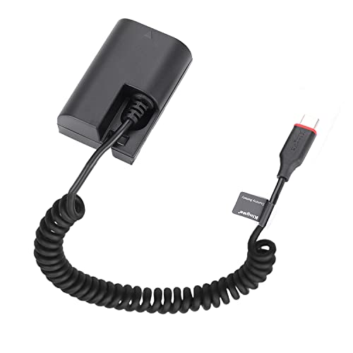 LP-E6 Dummy Akku USB Kamera Netzteil Dekodierter LP-E6 Akku Ersatz mit Typ-C Feder Netzadapterkabel für Canon EOS 5D4 80D 5D2 5D3 70D 60D 6D 7D2 7D 5DRS 6D2 R7 Kameras von King Ma