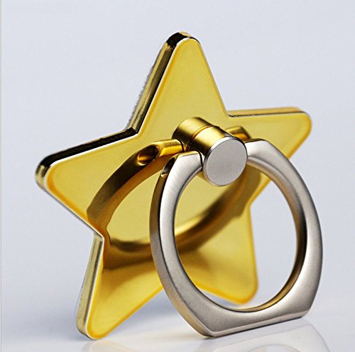 Mobiltelefon Ringhalter Stern Sternförmiger Ringhalter für Handy Mobiltelefon (Gold) von King
