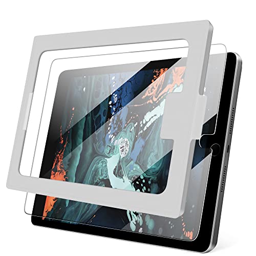 KingBlanc 1-Touch Installation Panzerglas Schutzfolie für iPad 9./8./7. Generation (10,2 Zoll, 2021/2020/2019) & iPad Air 3 2019/ iPad Pro 10,5 Zoll, 9H Härte, Kratzfest von KingBlanc