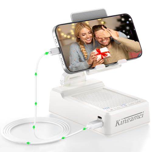 4-in-1-Handy-Ständer mit Lautsprecher, Bluetooth, kabellos, Powerbank, faltbare Handyhalterung, Geschenke für Herren und Damen, tragbare Handyhalterung mit Lautsprecher und rutschfester Unterseite 4-in-1-Handy-Ständer mit Lautsprecher, Bluetooth, kabellos, Powerbank, faltbare Handyhalterung, Geschenke für Herren und Damen, tragbare Handyhalterung mit Lautsprecher und rutschfester Unterseite von Kingamei