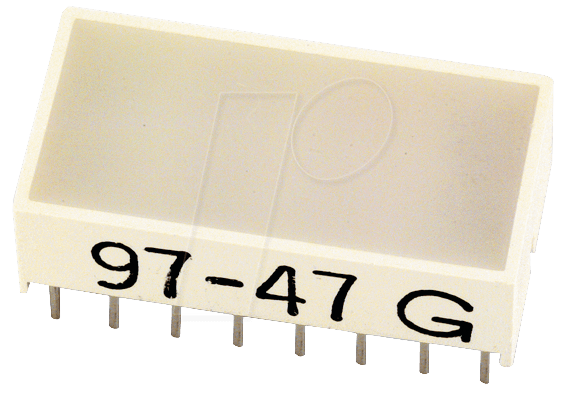 FW-LED 10X20-4GE - Flächen-LED, 70 mcd, 10x20 mm, gelb von Kingbright