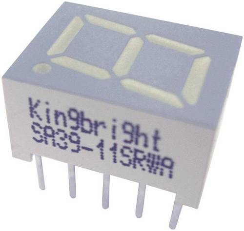 Kingbright 7-Segment-Anzeige Grün 10mm 2.2V Ziffernanzahl: 1 SC39-11GWA von Kingbright