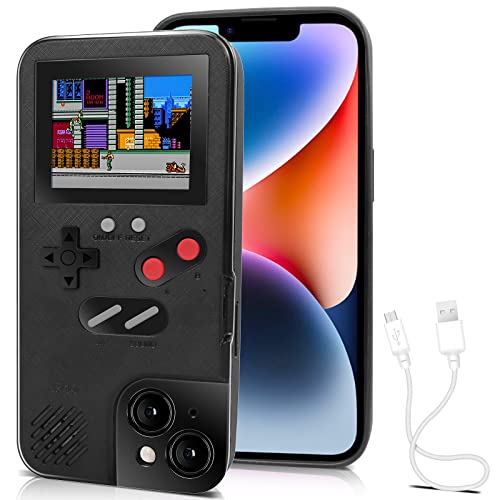 Kingchilla Gameboy-Handyhülle für iPhone 11, Gaming-Handyhülle,Retro-Spielkonsole, Schutzhülle mit eigener Stromquelle (Schwarz, iPhone 11) von Kingchilla