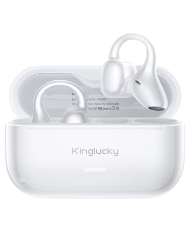 Kinglucky AirClip Kopfhörer mit offenem Ohr, bequem und sicher, immersiver Klang, 50-Stunden-Akku, Bluetooth 5.4 kabellose Ohrhörer, leicht und brillenfreundlich, Clip-On-Ohrstöpsel für Pendler, den Kinglucky AirClip Kopfhörer mit offenem Ohr, bequem und sicher, immersiver Klang, 50-Stunden-Akku, Bluetooth 5.4 kabellose Ohrhörer, leicht und brillenfreundlich, Clip-On-Ohrstöpsel für Pendler, den von Kinglucky