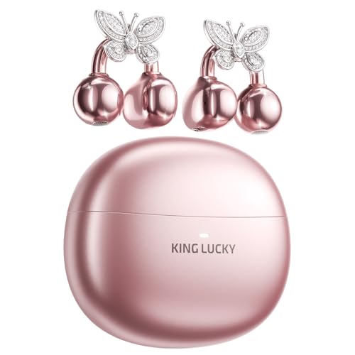 Kinglucky Stilvolle offene Ohr-Clip-On-Kopfhörer mit abnehmbaren Ohrringen, leichte und bequeme Passform, modische offene Ohrpolster für Damen, ideal für Arbeit, Laufen und Alltag, Rosa (Schmetterling Kinglucky Stilvolle offene Ohr-Clip-On-Kopfhörer mit abnehmbaren Ohrringen, leichte und bequeme Passform, modische offene Ohrpolster für Damen, ideal für Arbeit, Laufen und Alltag, Rosa (Schmetterling von Kinglucky