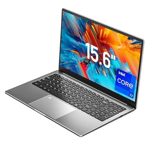 15.6'' Laptop with Windows 11, Intel Core i7-1360P with Intel Graphics 96EUS Max 1.50GHz, 16GB RAM 1TB SSD Gaming Laptop, Backlit Keyboard, Fingerprint Recognition IPS Ultrabook Notebook von KingnovyPC