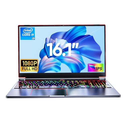 16.1" Windows 11 Laptop, Intel i9-10885H IPS 144Hz Ultrabook Gaming Notebook Computer with Nvidia GTX 1650 4G, Fingerprint Lock l Backlit Keyboard l USB3.0 l Type-C l HDMI, 32GB RAM 1TB SSD von KingnovyPC