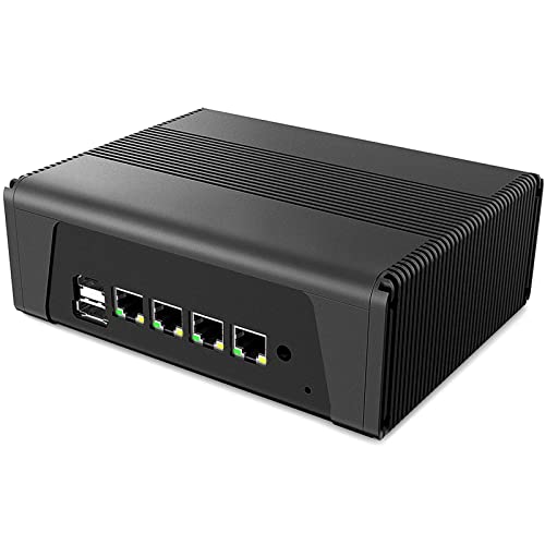 4 Lan i226 2.5GbE LAN Firewall Mini PC Ryzen 5 5600U, Internal 8010 Fan, 4*USB, HDMI, DP, Type-C, TF, 4K Display, Ethernet AES-NI VPN Router PC, Openwrt, Micro Appliance, 16GB DDR4 256GB NVMe von KingnovyPC