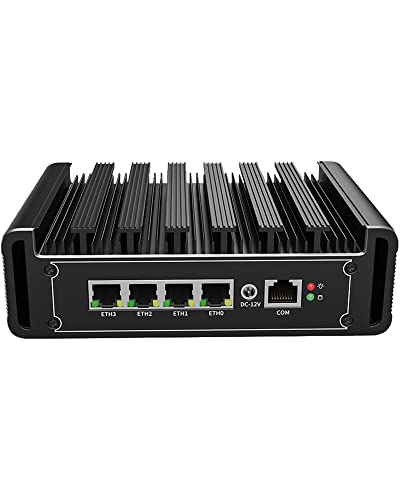 4 Port i225 2.5G LAN Fanless Mini PC Pentium Gold 7505 Firewall Micro Appliance,16GB DDR4 256GB NVMe SSD Blue Motherboard + 4*USB + 1*HDMI + 1*DP Gigabit Ethernet AES-NI VPN Router Openwrt Barebone von KingnovyPC