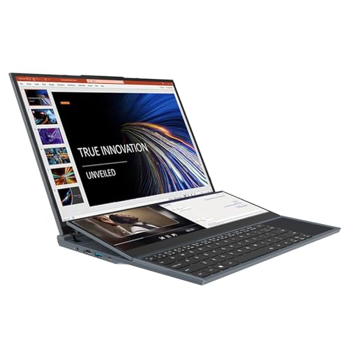 Dual Screen Gaming Laptop 16 Inch IPS + 14'' Touch Intel i7-10750H Slim Notebook PC Windows 11 Computer, 8GB RAM 512GB SSD von KingnovyPC