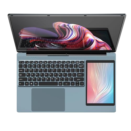 Dual Screen Laptop 15.6 Inch IPS + 7'' Touchscreen Intel Celeron N5095 Quad-Core up to 2.9Ghz, 16GB RAM 512GB SSD Notebook Windows 11, 2 USB3.0, Type-C, Mini HDMI, 2.4/5G WiFi, Bluetooth 4.2 von KingnovyPC