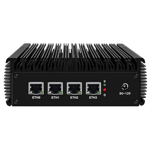Firewall Micro Appliance, 4 Port i225 2.5G LAN Fanless Mini PC Celeron N5095, Barebone Gigabit Ethernet AES-NI VPN Router Openwrt von KingnovyPC