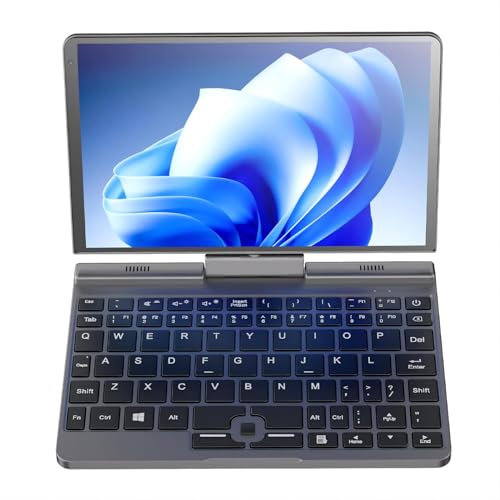 KingnovyPC 12th Gen P8 Mini Handheld Laptop, Intel N100, 8 Inch Touch, 12G DDR5, 256GB SSD, Windows 11, Office Notebook, Tablet PC 2 in 1 von KingnovyPC