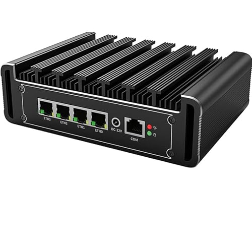 KingnovyPC Firewall Micro Appliance, 4 Port i225 2.5G LAN Fanless Mini PC Celeron N5105,32GB DDR4 512GB NVMe SSD Blue Motherboard+4*USB+1*HDMI+1*DP Gigabit Ethernet AES-NI VPN Router Openwrt Barebone von KingnovyPC