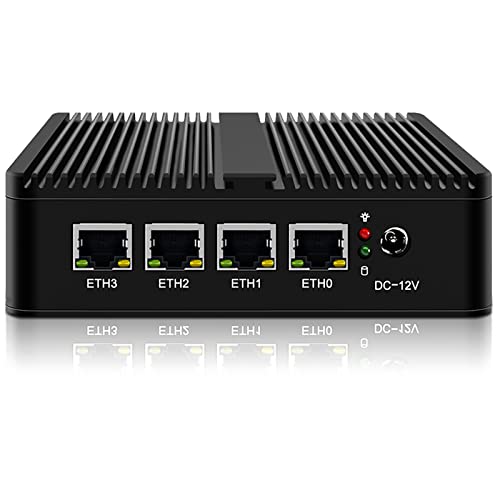 KingnovyPC Firewall Micro Appliance, 4 Port i226 2.5GbE LAN Fanless Mini PC J4125, 2* DDR4 Gigabit Ethernet AES-NI VPN Router Openwrt von KingnovyPC