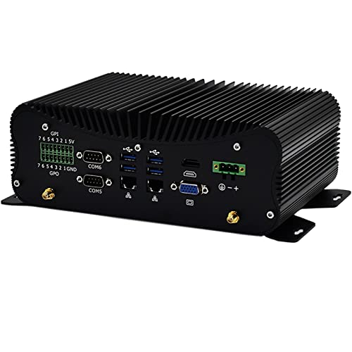 KingnovyPC Industrial Fanless Mini PC Core i7 10510U Computer, Gigabit Ethernet AES-NI VPN Router Openwrt Barebone Wi-Fi Antennas Firewall Micro Appliance von KingnovyPC