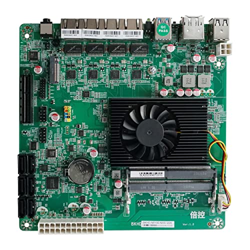 KingnovyPC NAS Motherboard N5105, 4 Port i226/i225 2,5 GbE LAN, M.2 NVMe, 6 x SATA3.0, 2 x DDR4, 1 x PCIe4.0, Mini ITX Soft Router VPN Openwrt Barebone Micro Appliance DIY von KingnovyPC