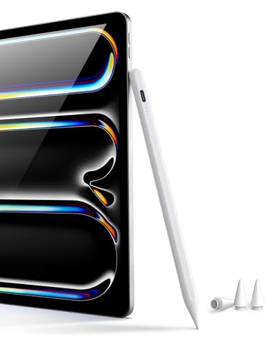 Kingone Stift für Apple iPad 2018-2025, 2X Schnellladung Pencil für 2018-2025 Apple iPad Pro M4/12.9/11/13", 11/10/9/8/7/6, Air 3/4/5/M2/M3, mini 7/6/5 Kingone Stift für Apple iPad 2018-2025, 2X Schnellladung Pencil für 2018-2025 Apple iPad Pro M4/12.9/11/13", 11/10/9/8/7/6, Air 3/4/5/M2/M3, mini 7/6/5 von Kingone