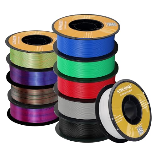 kingroon 3D Printer Filament PLA 3D-Drucker filament(Polymilchsäure, 10 Bände Filament Farben pla) von Kingroon