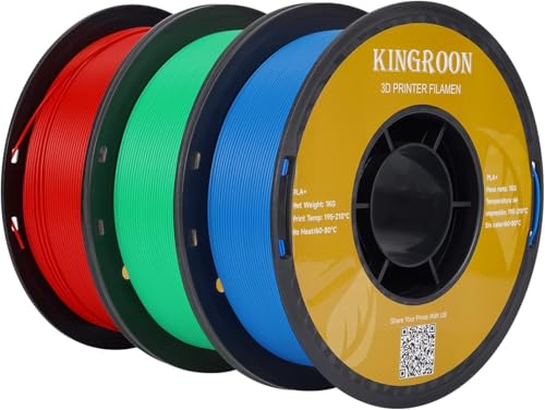 kingroon 3D Printer Filament PLA 3D-Druckerfilament,… (Polymilchsäure, Rote und blaue Pla) von Kingroon