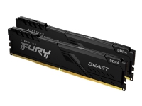 Kingston FURY Beast - DDR4 - Set - 16 GB: 2 x 8 GB - DIMM 288-PIN - 3200 MHz / PC4-25600 - CL16 - 1,35 V - ungepuffert - non-ECC - schwarz von Kingston Technology