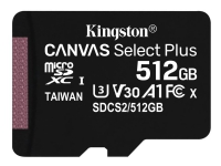 Kingston Technology Canvas Select Plus, 512 GB, MicroSDXC, Klasse 10, UHS-I, 100 MB/s, 85 MB/s von Kingston Technology