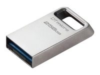 Kingston Technology DataTraveler Micro, 256 GB, USB Typ-A, 3.2 Gen 1 (3.1 Gen 1), 200 MB/s, Ohne Deckel, Silber von Kingston Technology