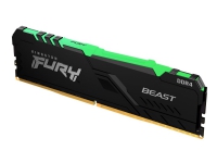 Kingston Technology FURY Beast RGB, 16 GB, 1 x 16 GB, DDR4, 2666 MHz, 288-pin DIMM, Schwarz von Kingston Technology