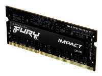Kingston Technology FURY Impact, 4 GB, 1 x 4 GB, DDR3L, 1600 MHz, 204-pin SO-DIMM, Schwarz von Kingston Technology
