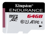 Kingston Technology High Endurance, 64 GB, MicroSD, Klasse 10, UHS-I, 95 MB/s, 30 MB/s von Kingston Technology
