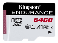 Kingston Technology High Endurance, 64 GB, MicroSD, Klasse 10, UHS-I, 95 MB/s, 30 MB/s Kingston Technology High Endurance, 64 GB, MicroSD, Klasse 10, UHS-I, 95 MB/s, 30 MB/s von Kingston Technology