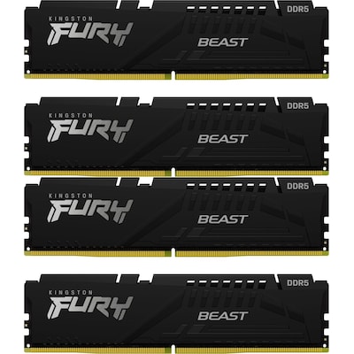 128GB (4x32GB) KINGSTON FURY Beast Black XMP DDR5-5200 CL40 RAM Speicher Kit von Kingston