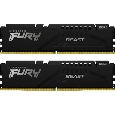 16GB (2x8GB) KINGSTON FURY Beast Black DDR5-5200 CL40 RAM Gaming Arbeitssp. Kit von Kingston