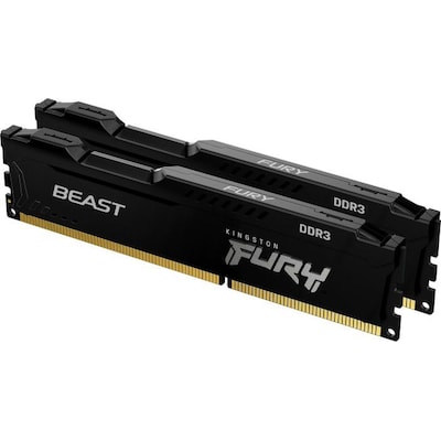 16GB (2x8GB) KINGSTON FURY Beast schwarz DDR3-1600 CL10 RAM Arbeitsspeicher Kit von Kingston