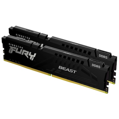 32GB (2x16GB) KINGSTON FURY Beast Black DDR5-5200 CL40 RAM Gaming Arbeitssp. Kit von Kingston