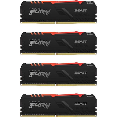 32GB (4x8GB) KINGSTON FURY Beast RGB DDR4-3600 CL17 RAM Gaming Arbeitsspeicher von Kingston