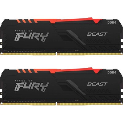 64GB (2x32GB) KINGSTON FURY Beast RGB DDR4-3200 CL16 RAM Gaming Arbeitsspeicher von Kingston