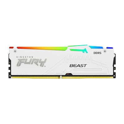 64GB (2x32GB) Kingston Fury Beast White RGB XMP DDR5-6400 CL32 RAM Arbeitsspeicher von Kingston