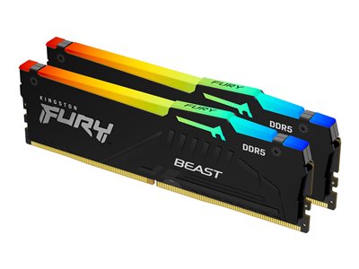 DDR5  32GB PC 6000 CL30 Kingston KIT (2x16GB) FURY Beast RGB retail von Kingston
