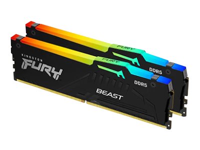 DDR5  64GB PC 5600 CL40 Kingston KIT (2x32GB) FURY Beast RGB retail von Kingston