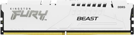 DDR5 64GB PC 5600 CL40 Kingston KIT (2x32GB) FURY Beast Whi retail (KF556C40BWK2-64) von Kingston