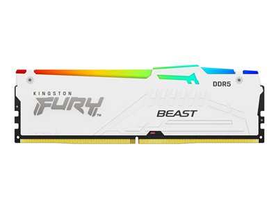 DDR5  64GB PC 6000 CL36 Kingston KIT (2x32GB) FURY Beast Whi retail von Kingston