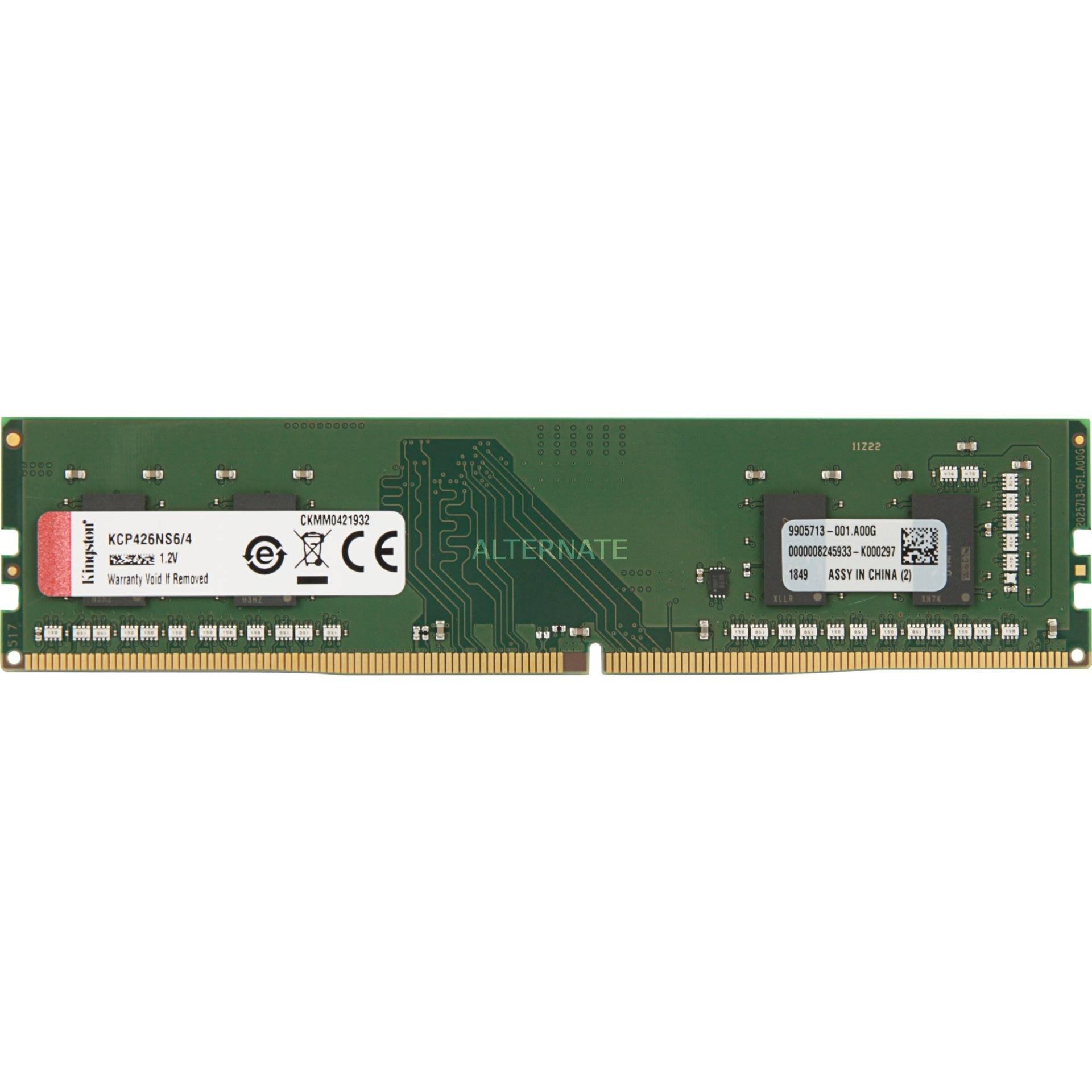DIMM 4 GB DDR4-2666  , Arbeitsspeicher von Kingston