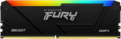 KINGSTON 16GB DDR4-2666MT/S CL16 DIMM 1GX8 FURY BEAST RGB (KF426C16BB12A/16) von Kingston