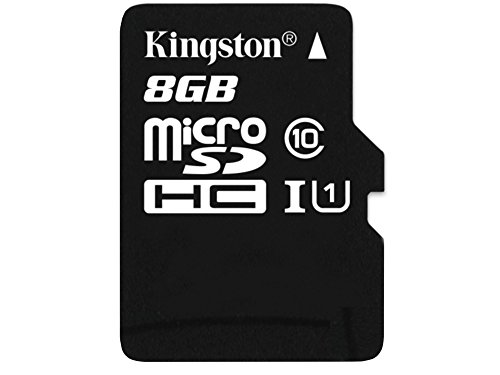 KINGSTON 8GB microSDHC Card Class 10 Single Pack w von Kingston