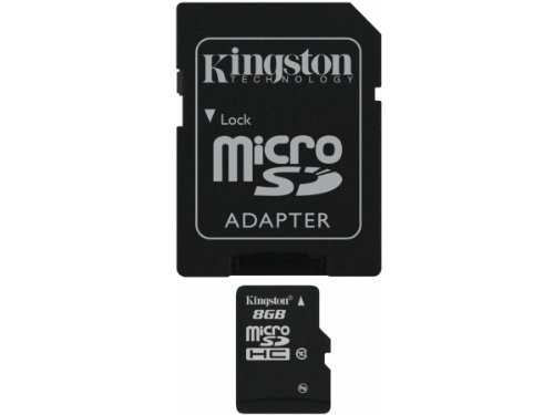 KINGSTON 8GB microSDHC Card Class 10 mit SD Adapter von Kingston