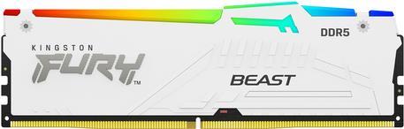 KINGSTON FURY Beast 64GB DIMM 6000MT/s DDR5 CL36 Kit of 2 White RGB EXPO (KF560C36BWEAK2-64) von Kingston
